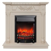 Электрокамин RealFlame Dacota WT с очагом Fobos Lux Black